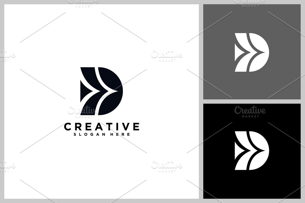 Modern Letter D Vector Logo Icon, a Finance Illustration by quadrazo