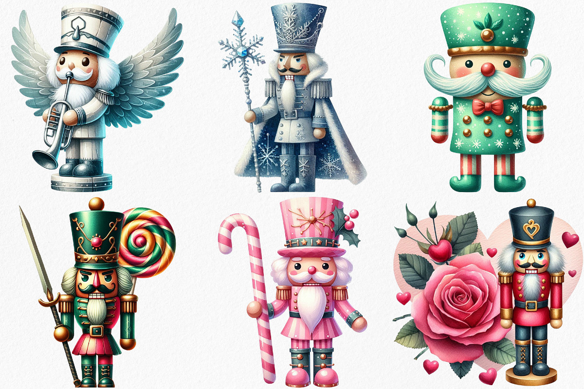 Christmas Nutcracker Clipart Bundle, an Illustration by Canvas Craft (Photo 4 of 8)