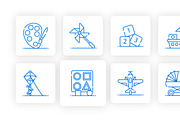 Childhood Toys Icons, an Outline Icon by Brickclay (Thumbnail 7 of 7)