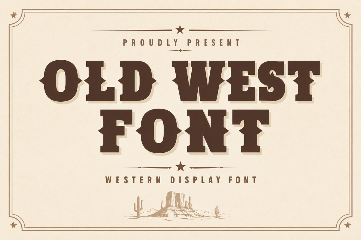 Old West Font – Vintage Western, a Slab Serif Font by Limited.studio (Photo 1 of 5)