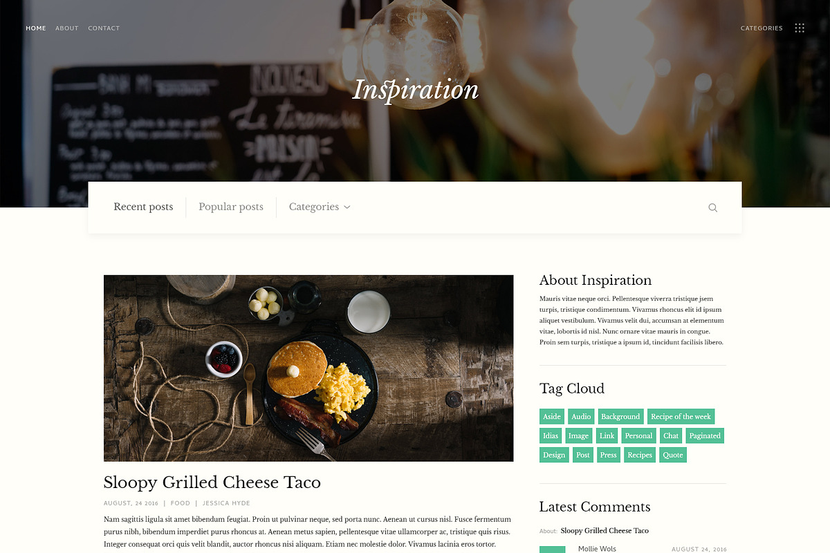Inspiration — Lifestyle Blog PSD, a Templates & Theme by ScienteCraft (Photo 41 of 47)