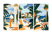 SUMMER VIBES  Mediterranean Views, an Illustration by SketchArtStudio (Thumbnail 5 of 5)