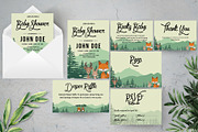 Woodland Baby Shower Template Suite, an Invitation Template by SmmrDesign (Thumbnail 1 of 5)