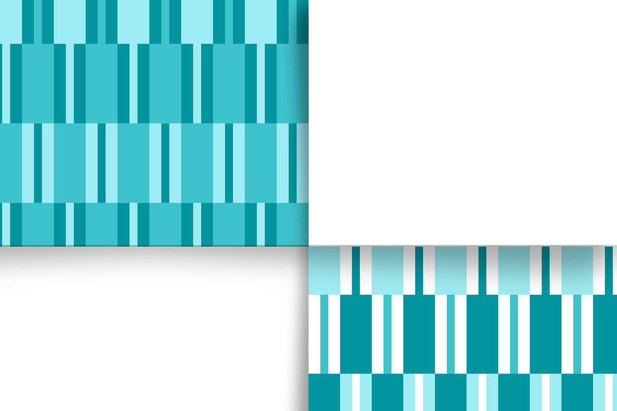 Turquoise Stripe Seamless Design Set, a Pattern Graphic by Earley Bird Design Studio (Photo 4 of 8)