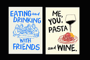 Pasta and Wine Bitmap SVG Font, a Handwritten Font by Nicky Laatz (Thumbnail 3 of 12)