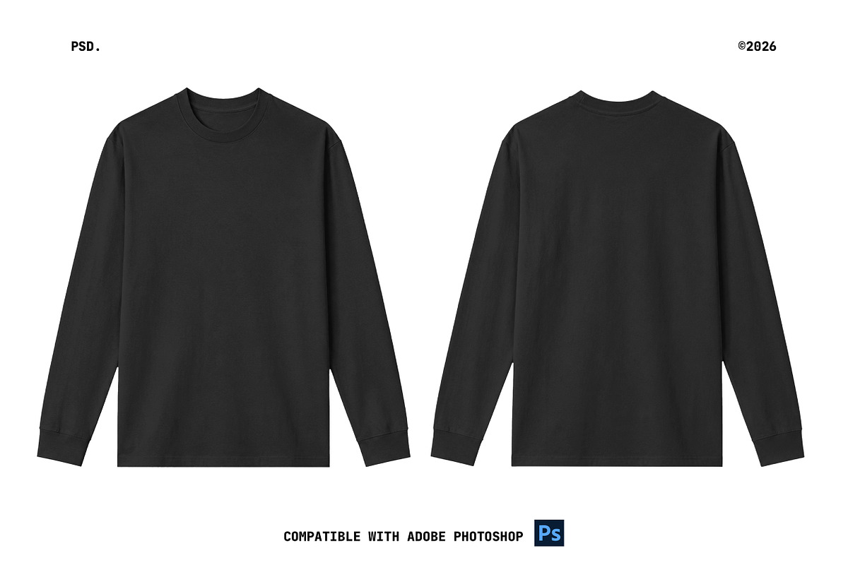 Long Sleeve T Shirt Mockup, a Shirt Mockup by Irhasalfahad (Photo 1 of 3)