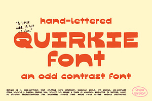 Quirkie - Odd Contrast Font, a Font by Studio Funshop by Kelli