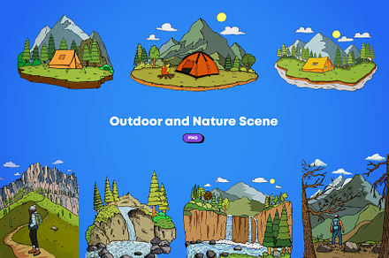Outdoor Nature Scene Illustration, an Illustration by Sundaylab