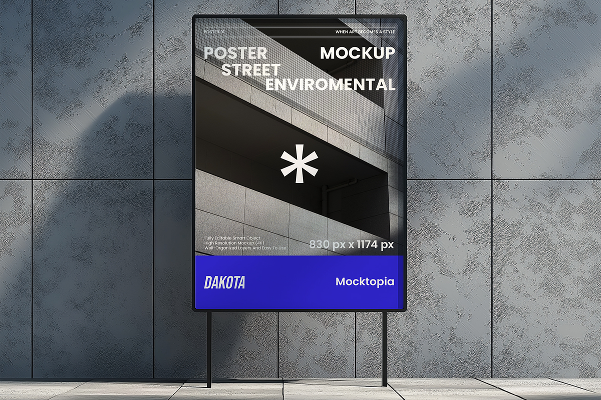 Street Environmental Poster Mockups, an Advertising Mockup by Mocktopia (Photo 9 of 10)