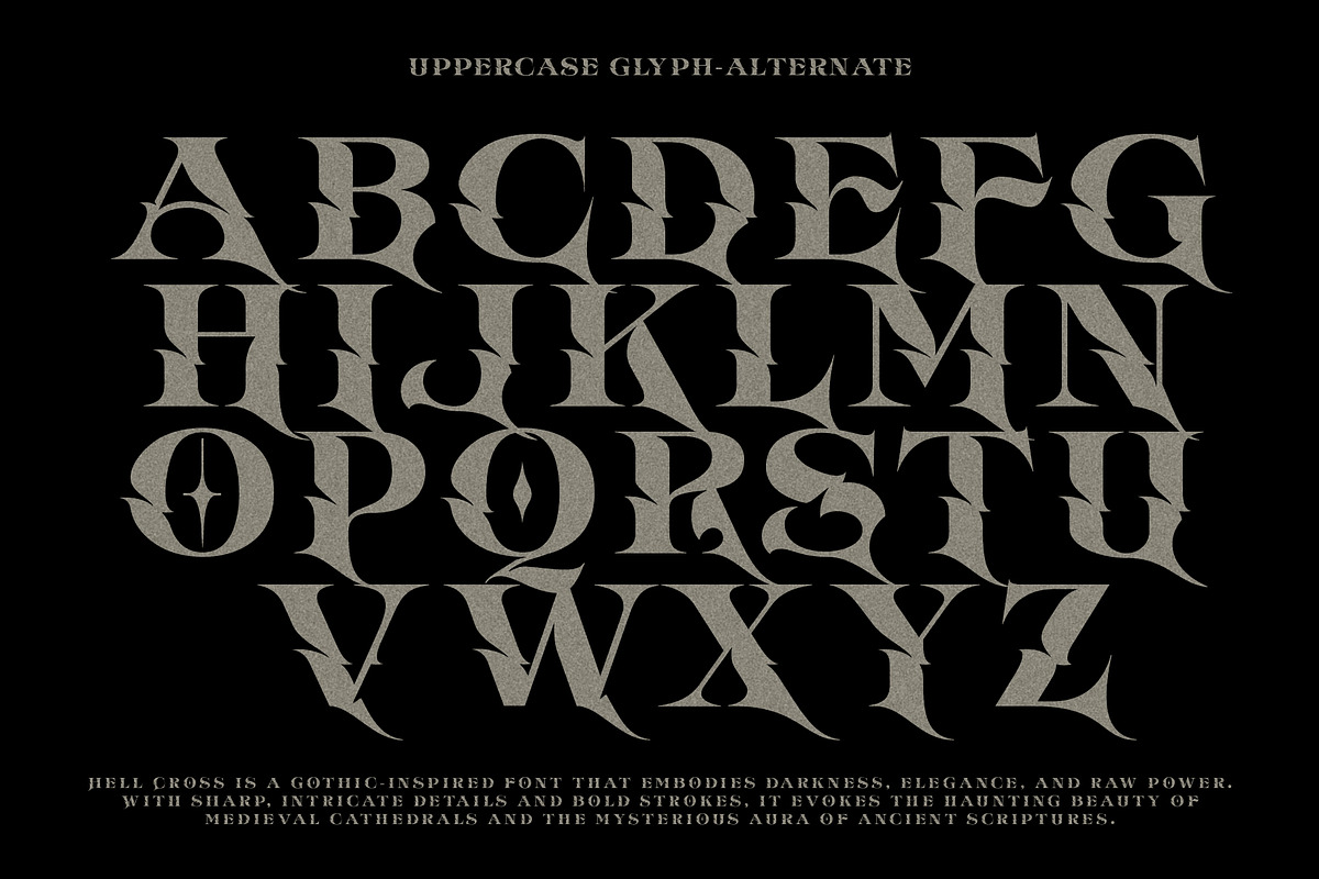 Hell Cross, a Blackletter Font by senzana (Photo 6 of 8)