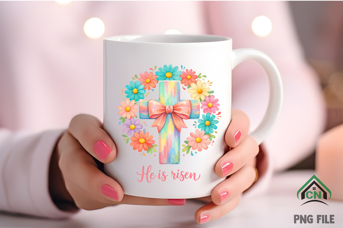 Boho Christian Easter Png, an Illustration by Craft Nest (Photo 3 of 5)