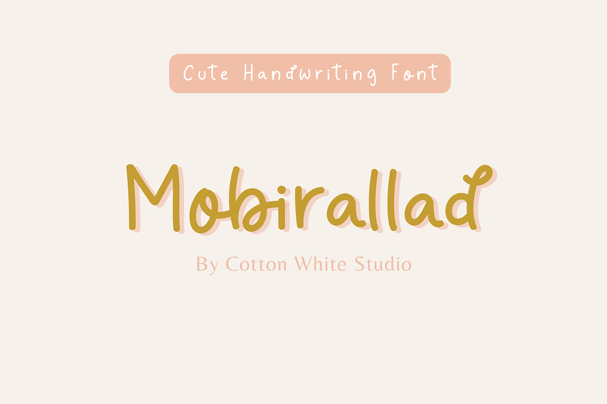 Mobirallad, a Handwritten Font by Sofia Skoog (Photo 1 of 9)