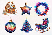 Christmas Polar Lights Clipart, an Illustration by Dream Creation (Thumbnail 4 of 7)