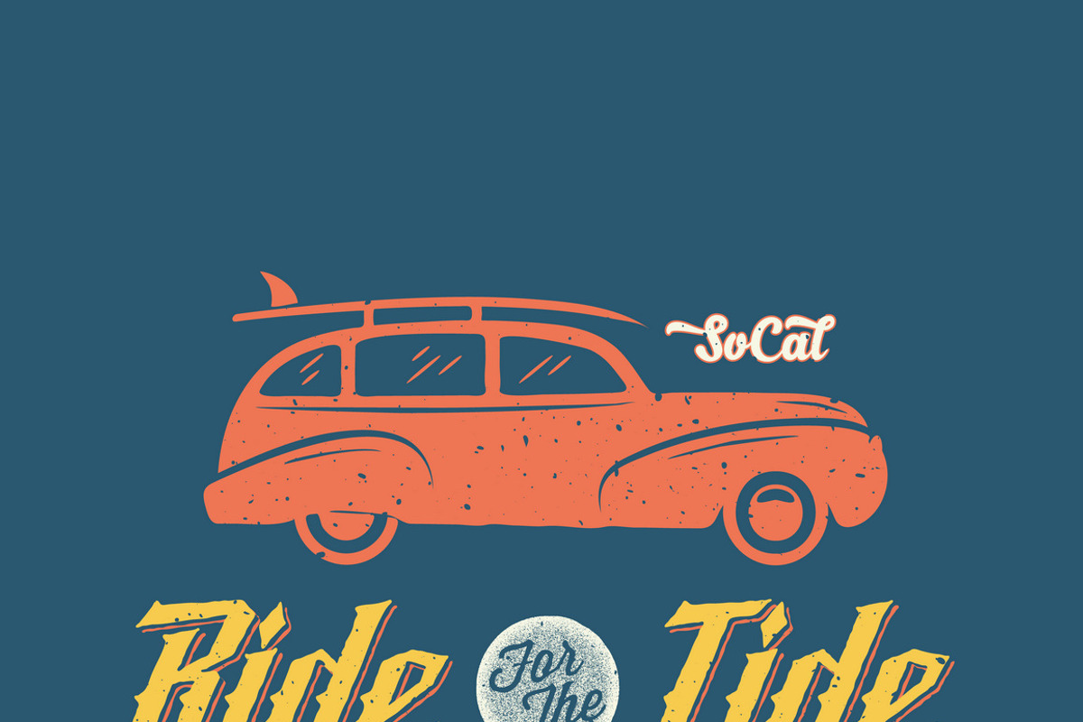 Vintage Surfing Labels/Logos Set, a Branding & Logo Template by Createvil (Photo 2 of 8)