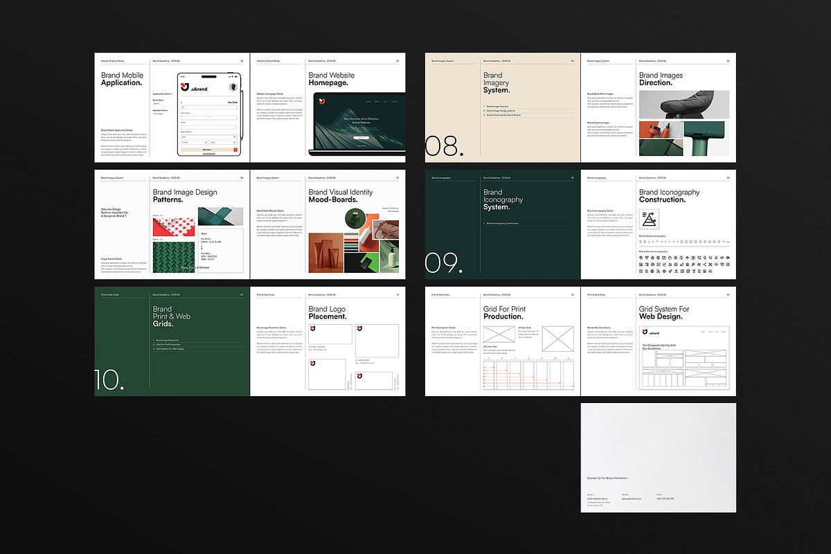 Brand Guidelines Template Landscape, a Brochure Template by DesignCrest (Photo 21 of 21)