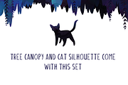 Watercolor Twilight Swamp Clipart, a Background Graphic by DigitalArtsi (Thumbnail 4 of 4)