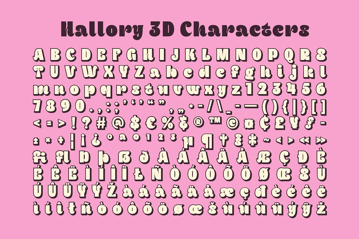 Hallory 3D, a Sans Serif Font by Craft Supply Co. (Photo 8 of 8)