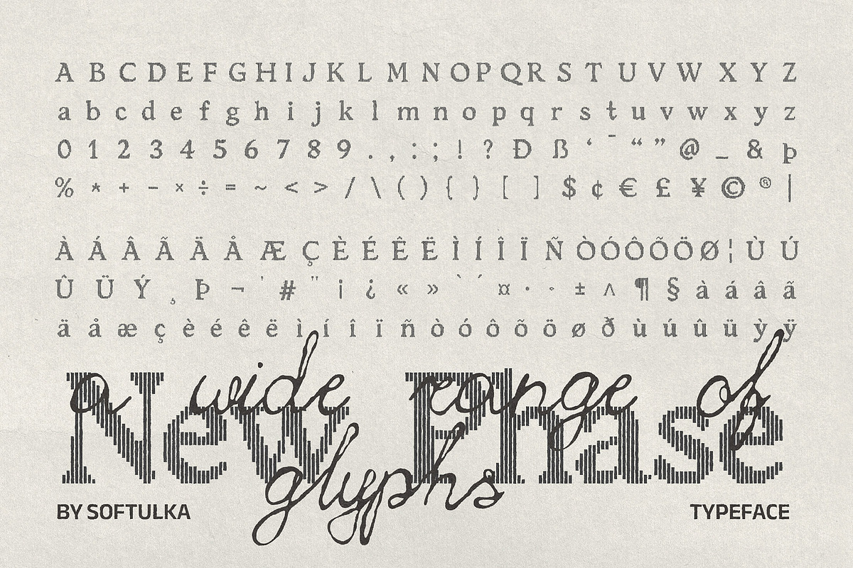 New Phase Typeface, a Serif Font by softulka