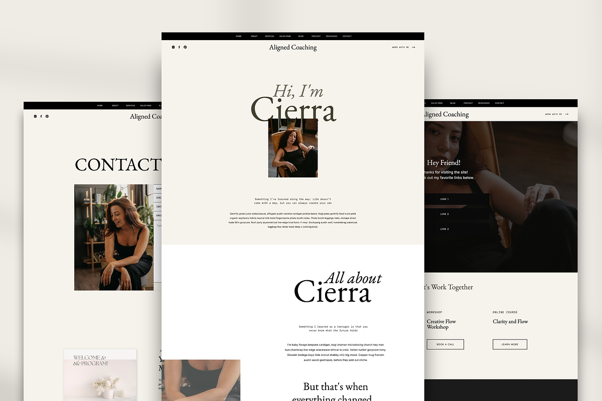 Showit Website Template for Coaches preview 4