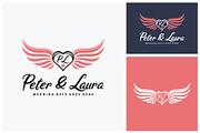 Angel Wings with Initial For Couple, a Branding & Logo Template by Atlantis X Nurman Arbai (Thumbnail 1 of 2)