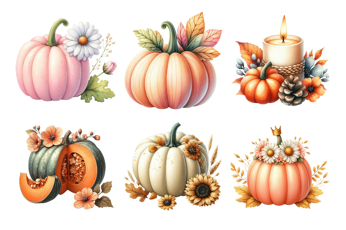 Autumn Fall Clipart Pumpkin Petals, an Illustration by Daily.Designs (Photo 4 of 4)