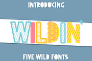 Wildin' - a Layered Font Family, a Font by CraftyLittleNodes (Thumbnail 1 of 9)