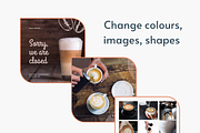 Social Media Templates for Café, a Social Media Template by SmallMakersContent (Thumbnail 5 of 6)