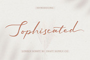 Sophiscated - A Lovely Script Font, a Script Font by Craft Supply Co. (Thumbnail 10 of 10)