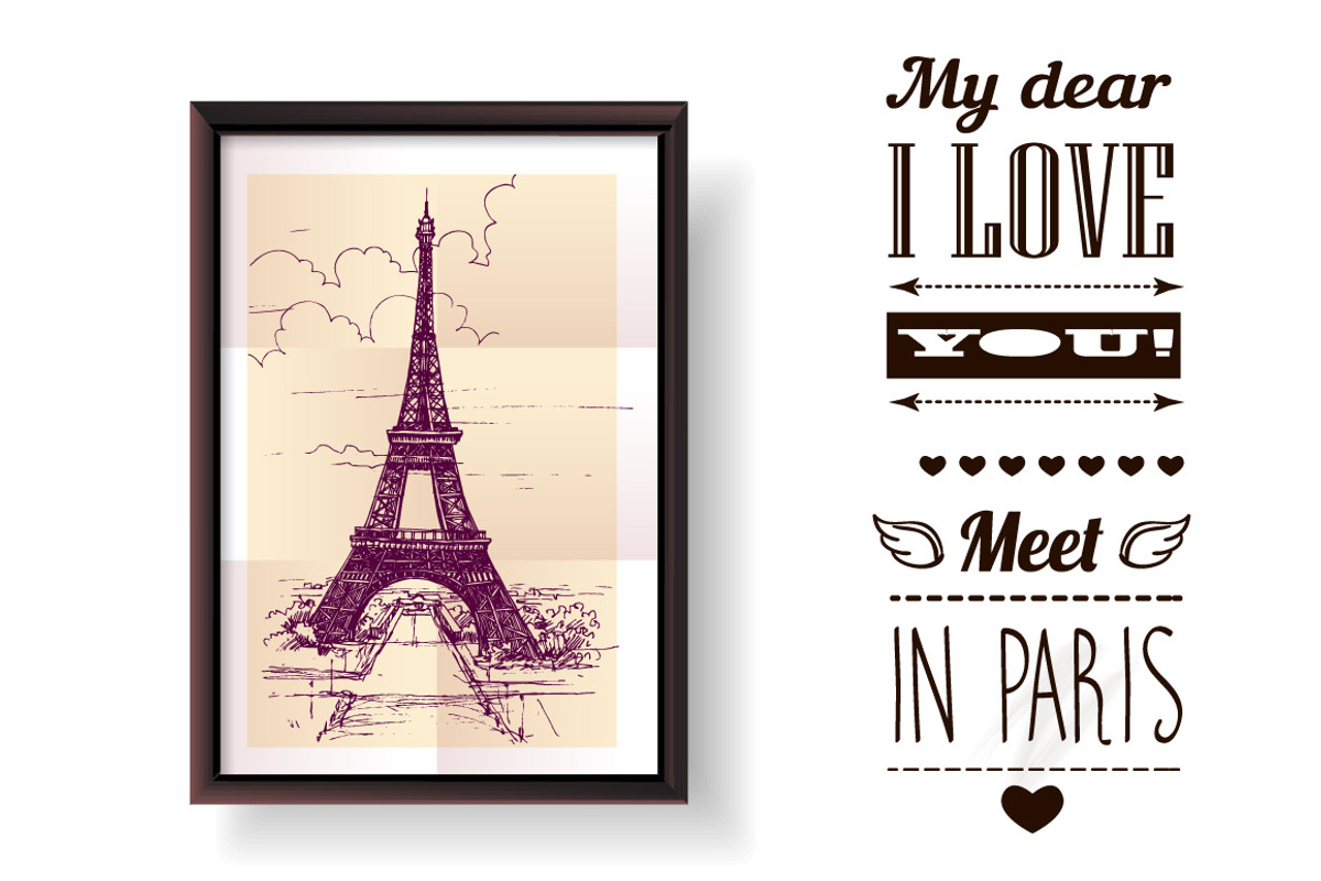 Set of Paris sketches, a Decorative Illustration by Steshnikova (Photo 4 of 4)