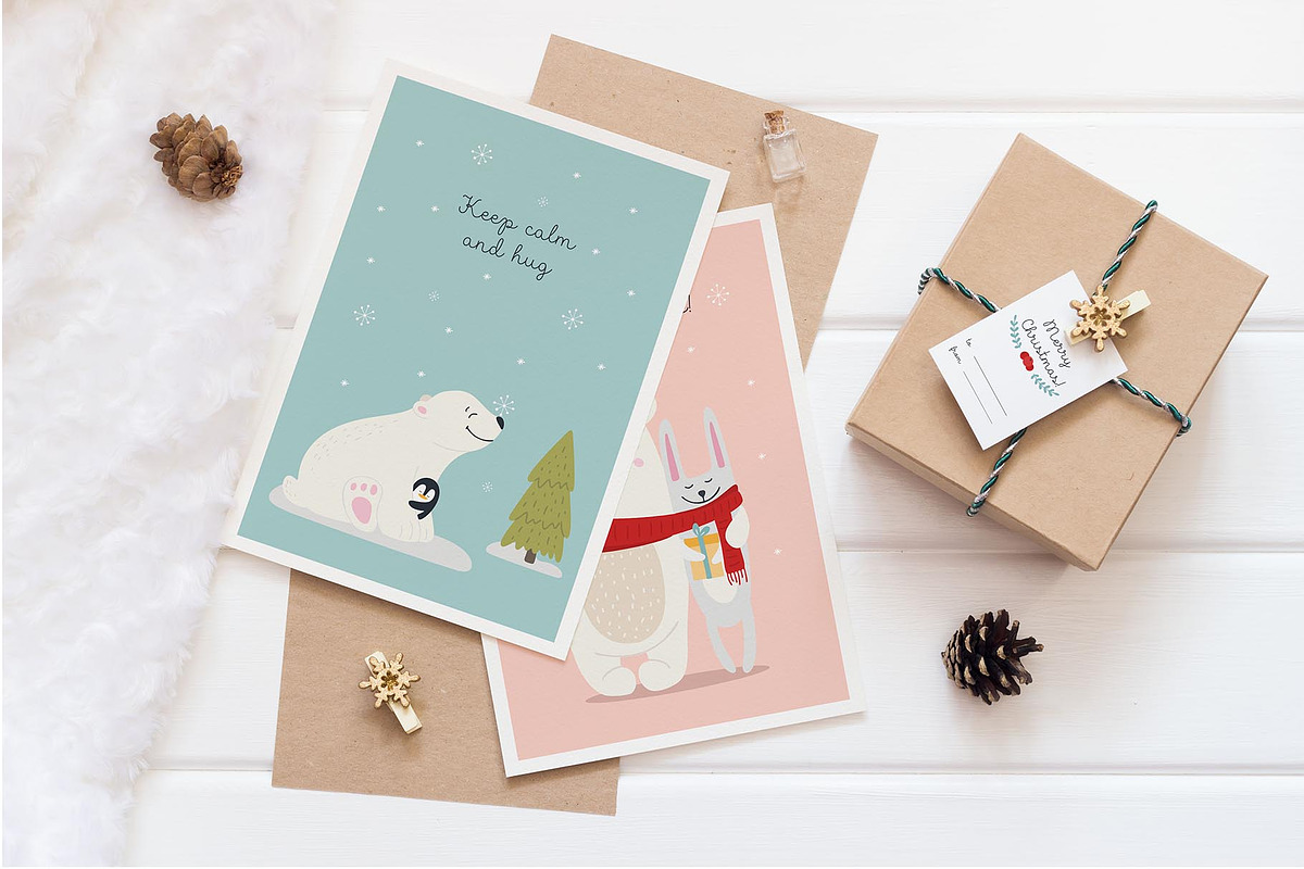 Christmas hugs collection, a Seasonal Illustration by Alisovna (Photo 2 of 10)