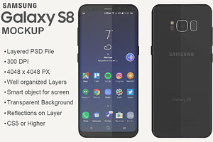 Samsung Galaxy S8 PSD Mockup