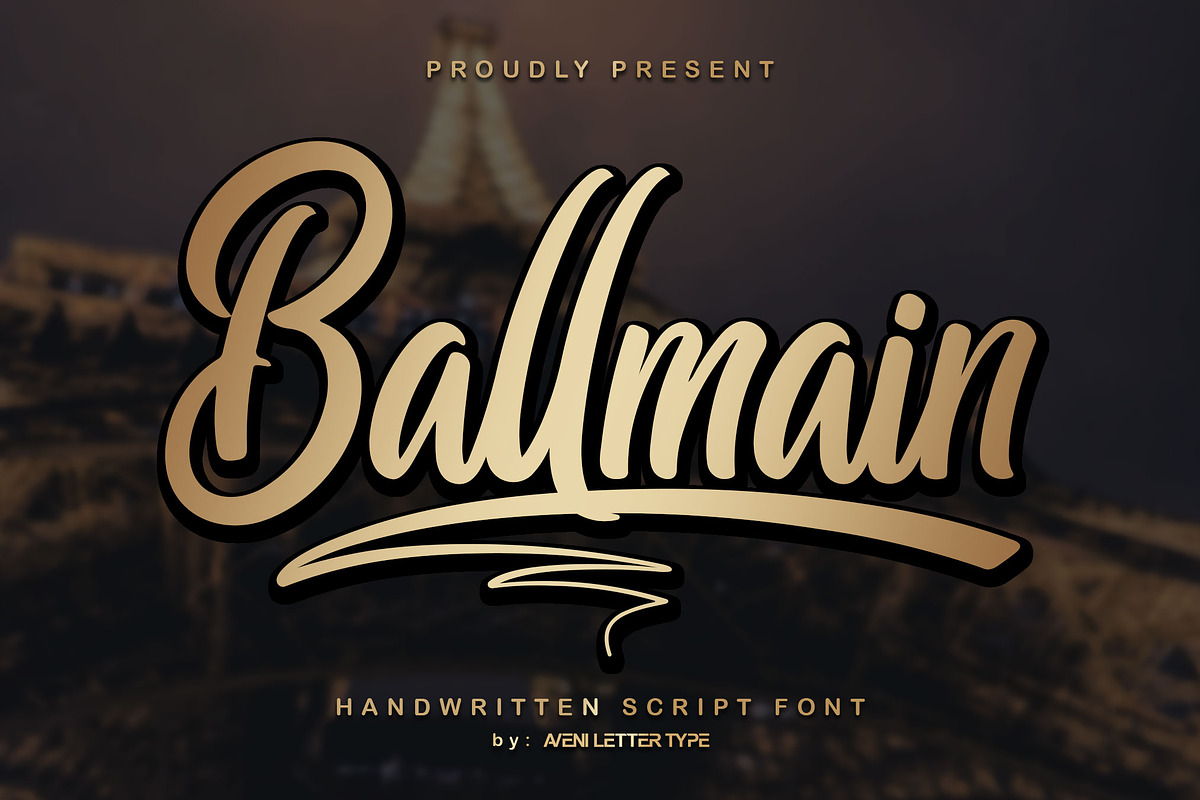 Ballmain | Handwritten, a Handwritten Font by Aveni Letter Type (Photo 1 of 11)