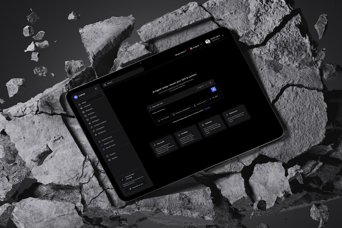 Lumzy AI SEO Content Marketing UI, an UI Kit Template by Creative Perspective (Photo 6 of 7)