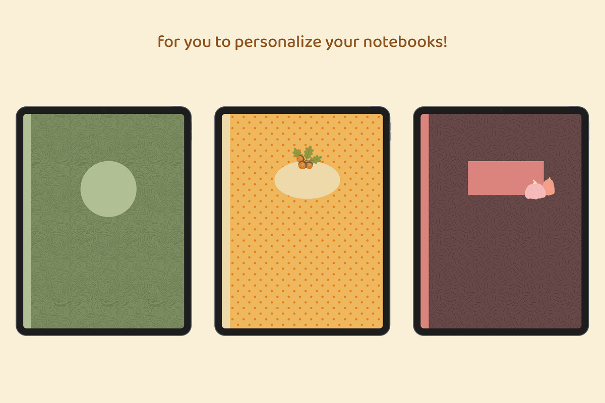 20 Unique Fall Notebook Covers, a Templates & Theme by Digitaliya (Photo 3 of 5)