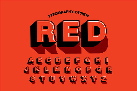 2d typography design vector
