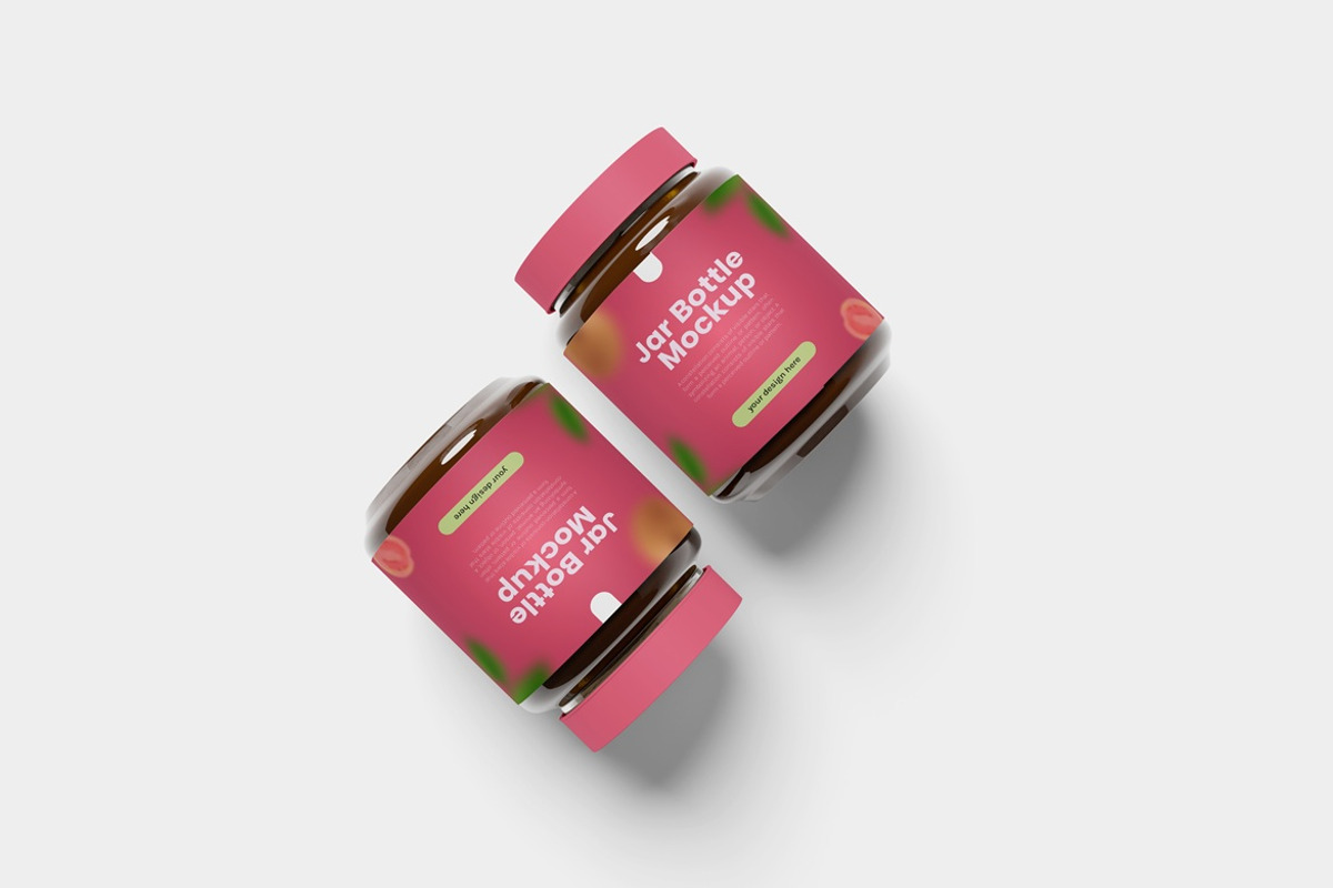 High Quality Bottle Glass Jar Mockup, a Packaging Mockup by Onezero (Photo 4 of 5)
