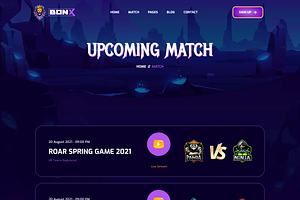 Gaming Website Template - Bonx