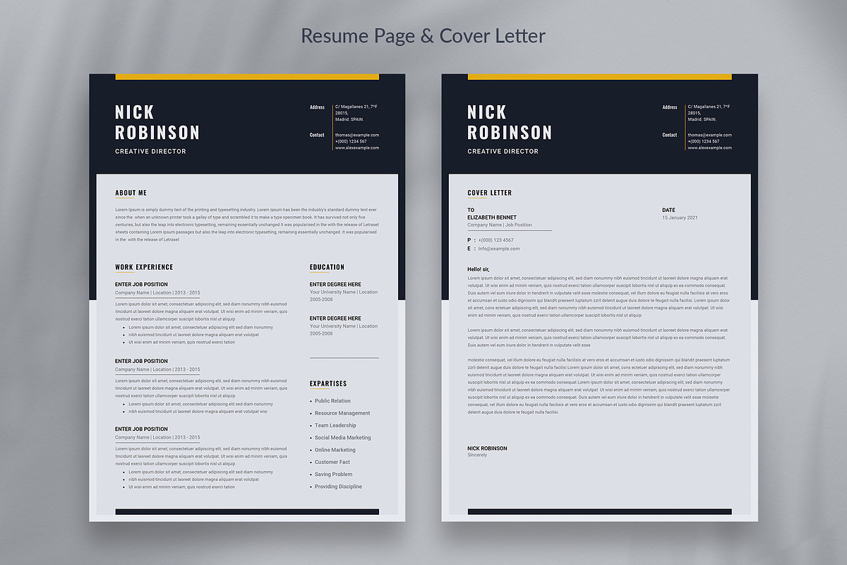 Clean Resume/CV, a Resume Template by Aspect_Studio (Photo 3 of 5)