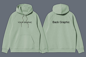 Raglan Cut Sleeve Hoodie Mockup