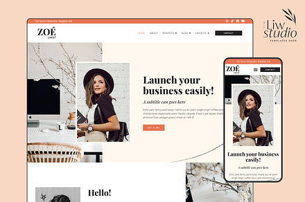 Feminine WordPress Theme Elementor, a WordPress Template by Liw studio