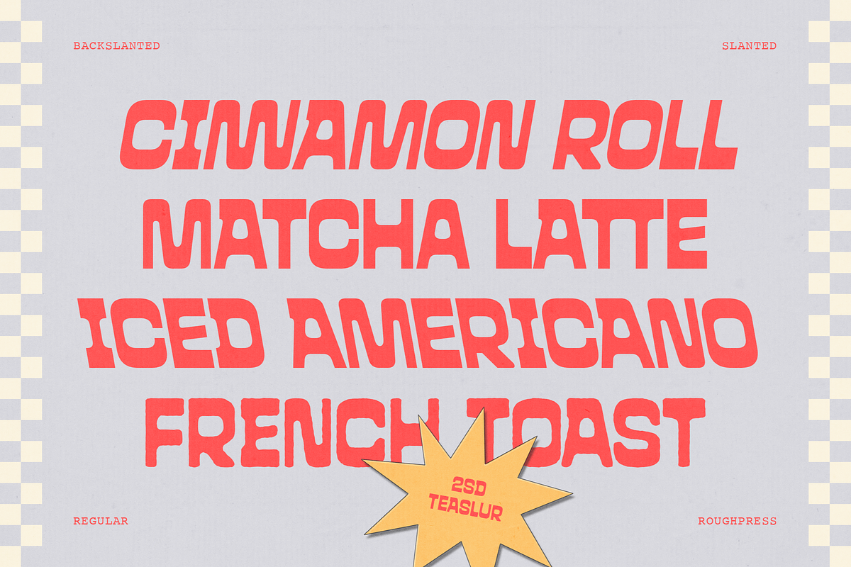 Teaslur - A Funky Modular Sans Serif, a Sans Serif Font by Shapespired Design (Photo 2 of 16)