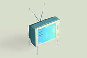 Retro TV Mockup, a Wearable Device Mockup by tiyasprabawa (Thumbnail 5 of 5)