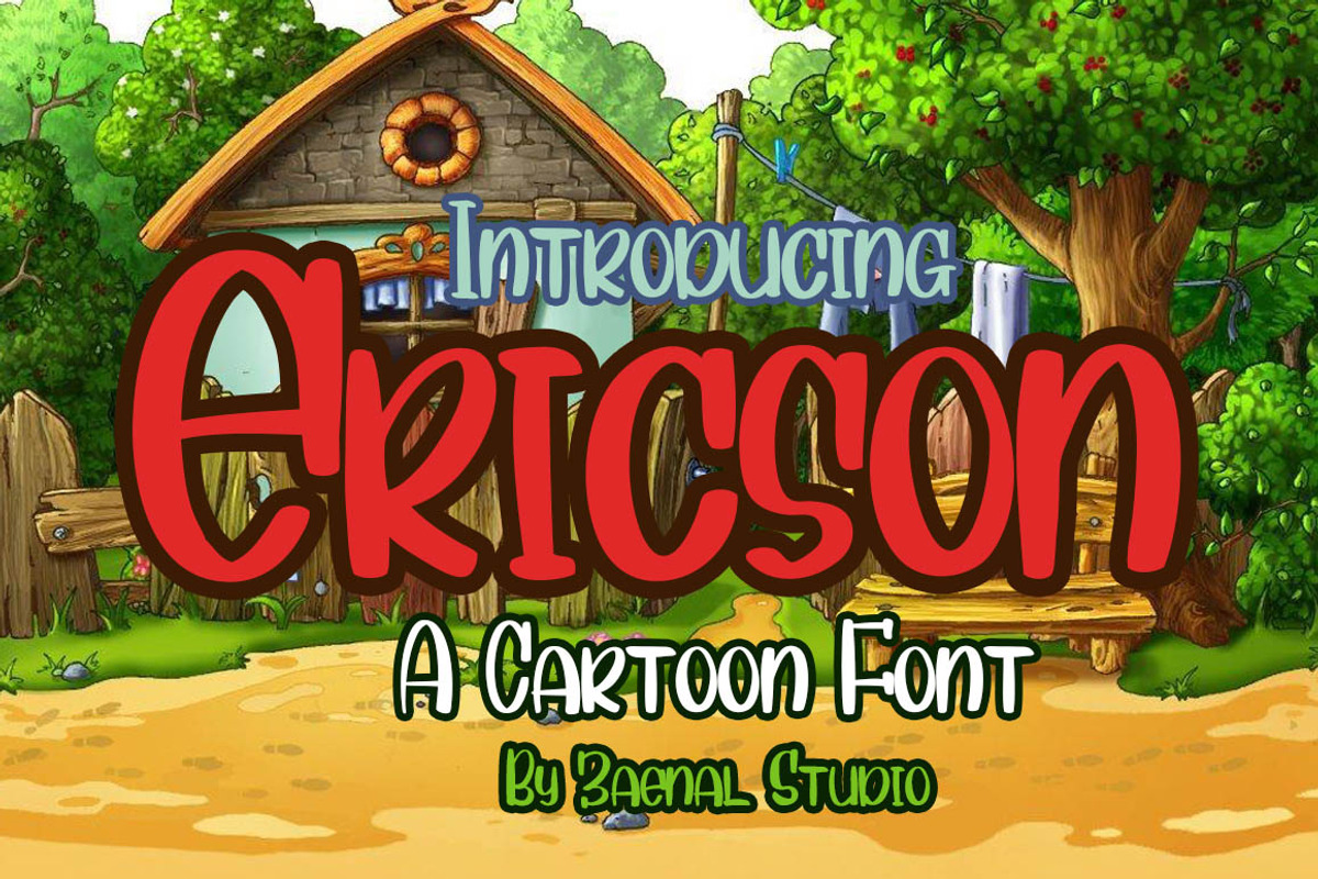 Ericson, a Script Font by Zaenal Studio (Photo 1 of 8)
