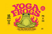 Yoga Frogs - Vector collection, an Animal Illustration by Alina Sh (Thumbnail 1 of 9)