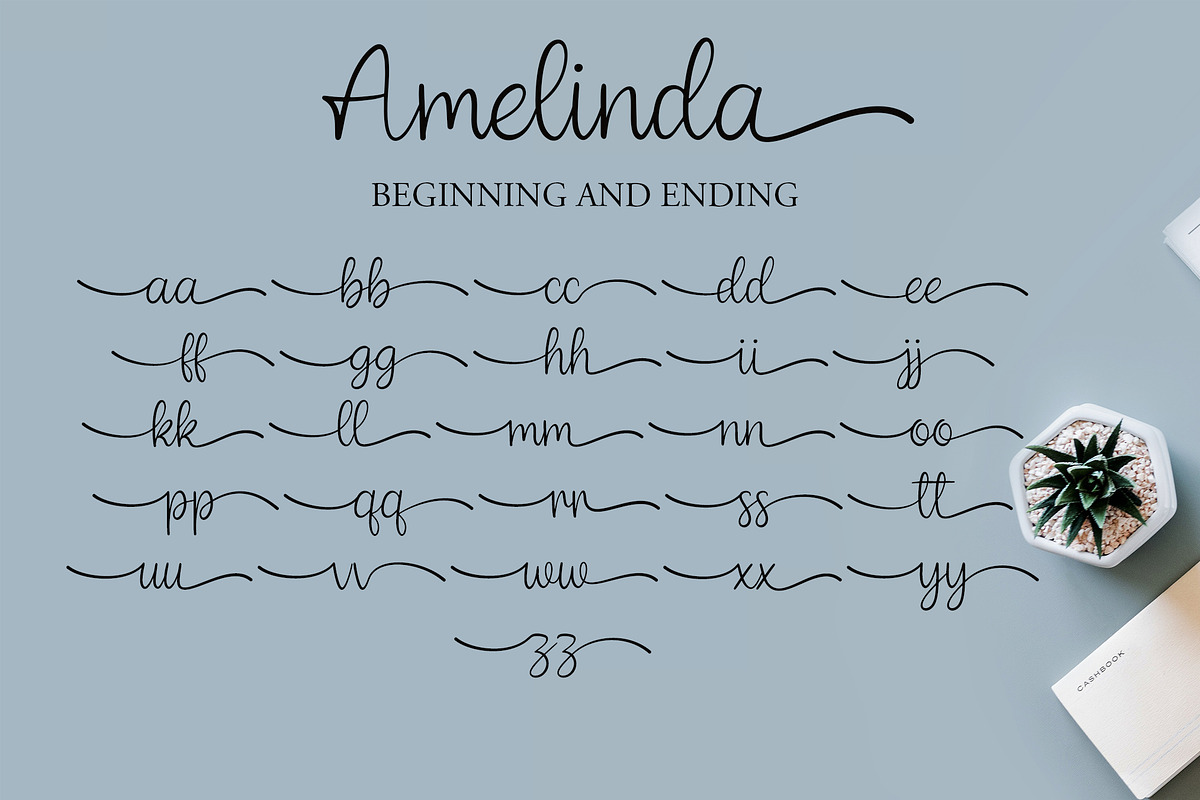 Amelinda, a Script Font by Tsurayya Studio (Photo 8 of 10)