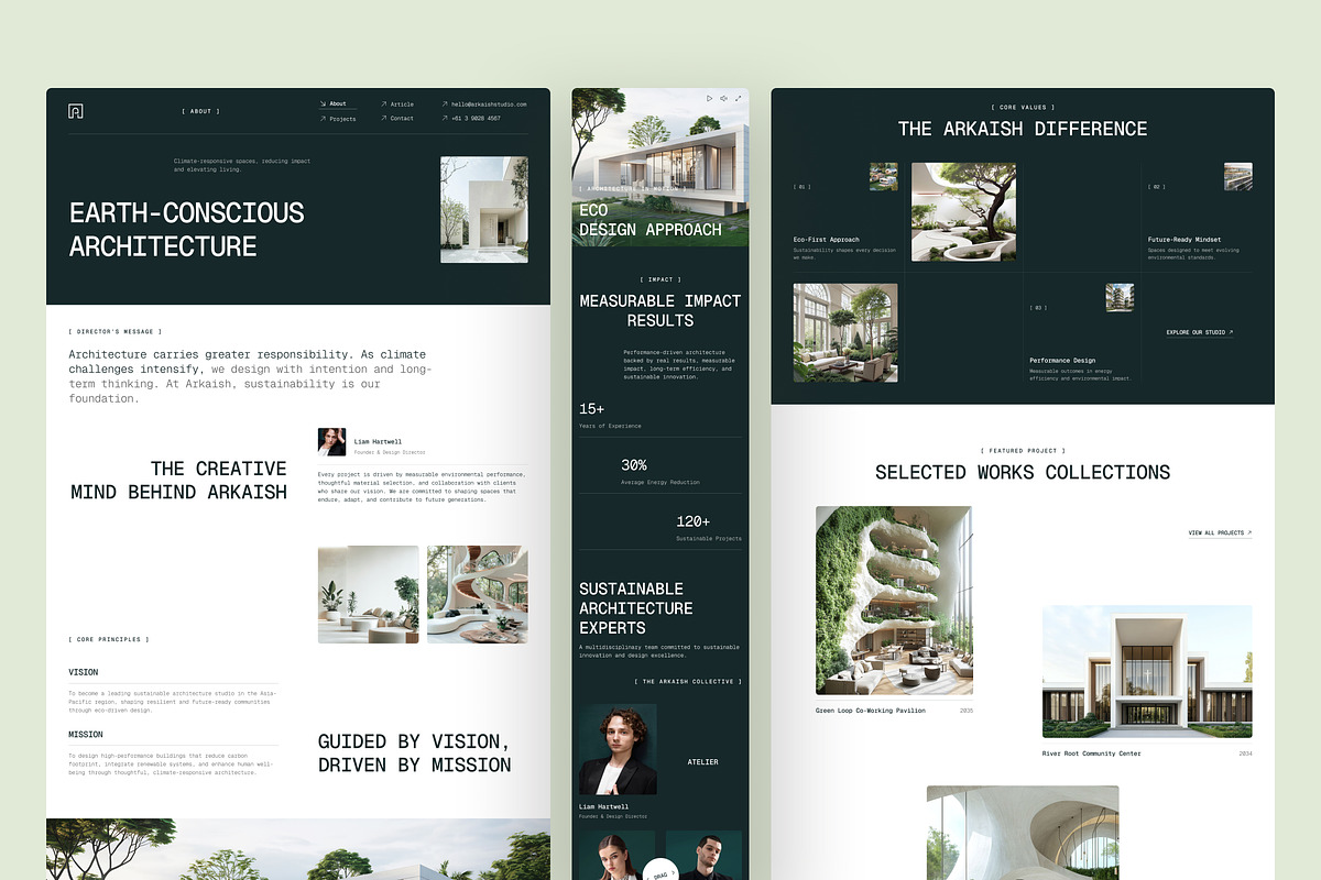 Arkaish – Architecture Firm Website, an UI Kit Template by peterdraw (Photo 3 of 7)
