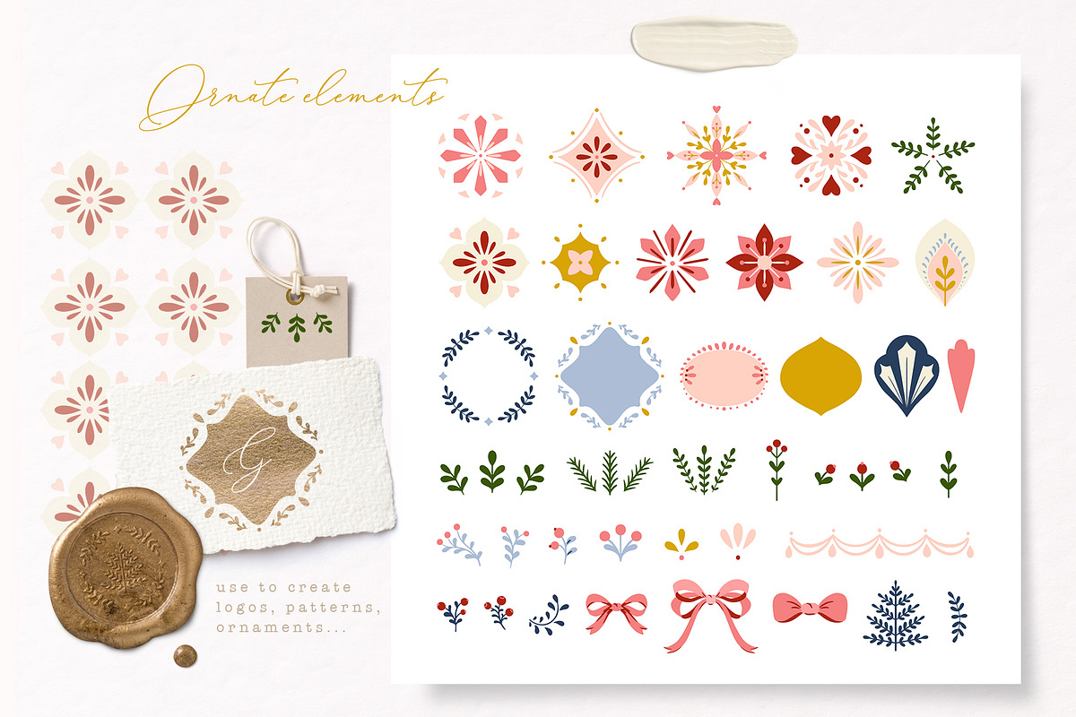 Christmas Folk Art Ornaments & More, a Seasonal Illustration by Inna Moreva (Photo 3 of 16)