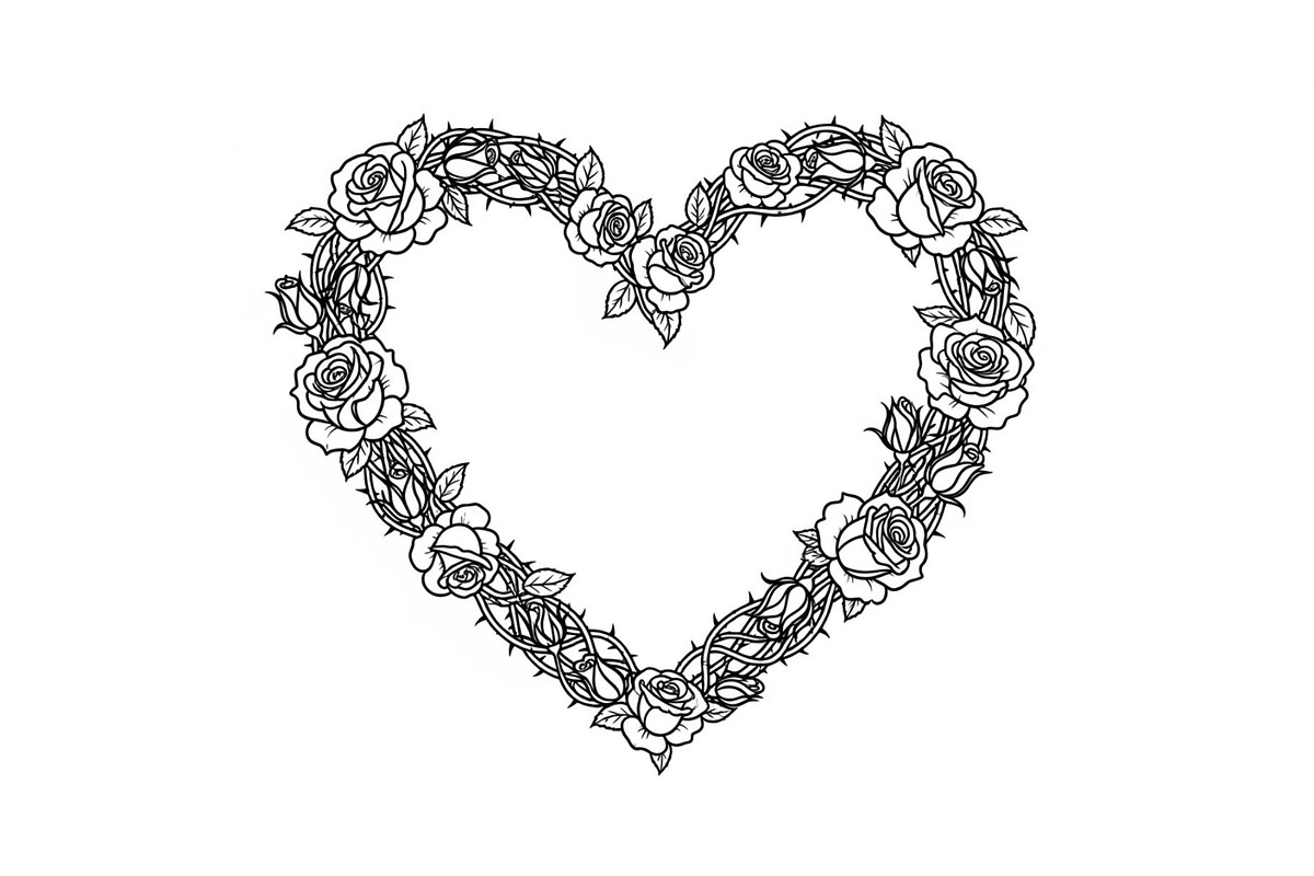 Floral Heart Frame SVG Bundle, an Illustration by Designs_River (Photo 22 of 31)