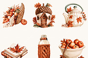 New England Leaf Peeping Clipart, an Object Illustration by BusyDaydesign (Thumbnail 6 of 9)