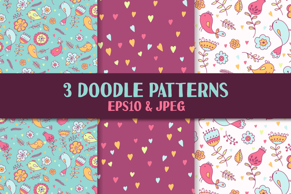 Summer doodles | patterns & cards, a Pattern Graphic by OkPen (Photo 2 of 5)